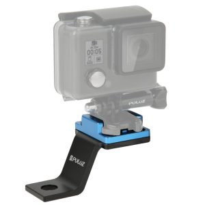 PULUZ Fixed Metal Motorcycle Holder Mount for GoPro, Insta360, DJI and Other Action Cameras (Blue)
