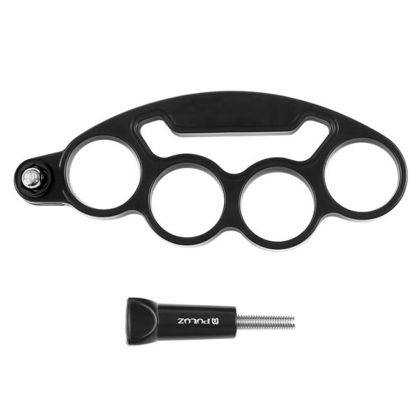 PULUZ Handheld Plastic Knuckles Fingers Grip Ring Monopod Tripod Mount with Thumb Screw for GoPro, Insta360, DJI and Other Action Cameras (Black) - Image 5