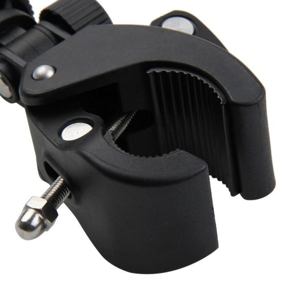 PULUZ Motorcycle Bicycle Handlebar Holder with Tripod Mount & Screw for GoPro, Insta360, DJI and Other Action Cameras (Black) - Image 4