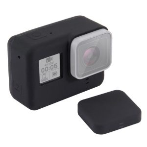 PULUZ Silicone Protective Case with Lens Cover for GoPro HERO7 Black / 7 White / 7 Silver / 6 / 5 (Black)