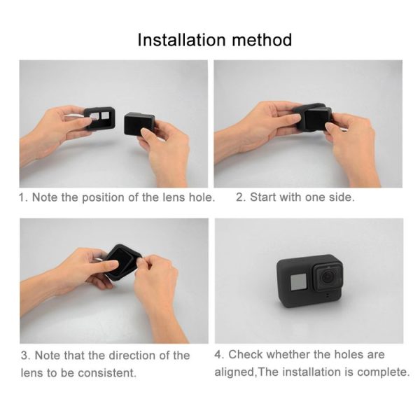PULUZ Silicone Protective Case with Lens Cover for GoPro HERO7 Black / 7 White / 7 Silver / 6 / 5 (Black) - Image 7