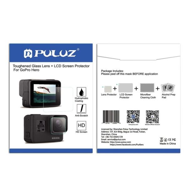 PULUZ Lens HD Screen Protector + LCD Display Tempered Glass Film for GoPro HERO7 Black / HERO7 Silver / HERO7 White / 6 / 5 - Image 6
