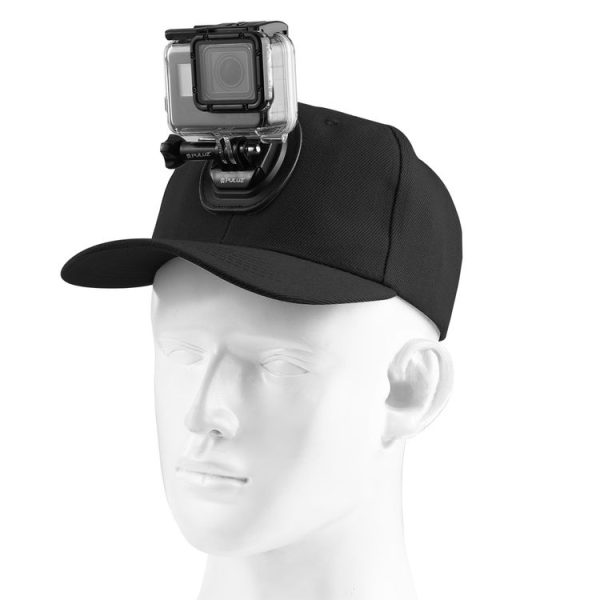 PULUZ Baseball Hat with J-Hook Buckle Mount & Screw for GoPro, DJI OSMO Action and Other Action Cameras (Black) - Image 5