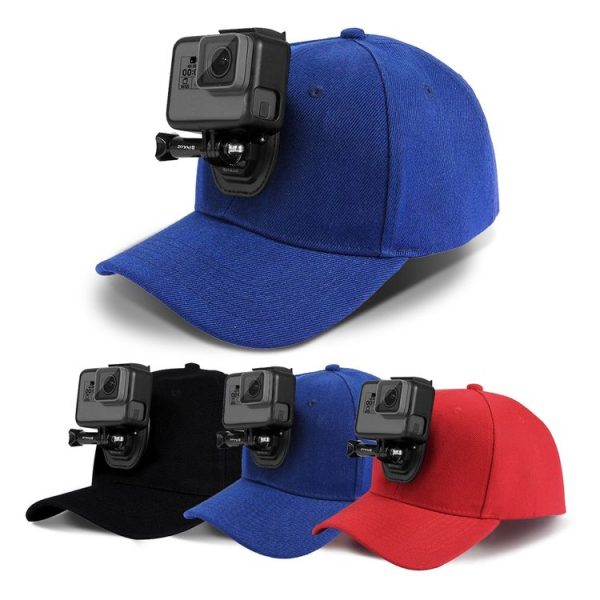 PULUZ Baseball Hat with J-Hook Buckle Mount & Screw for GoPro, DJI OSMO Action and Other Action Cameras (Black) - Image 7
