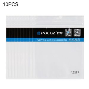 10 PCS PULUZ 16cm x 13cm Hang Hole Clear Front White Pearl Jewelry Zip Lock Packaging Bag (Size: M)