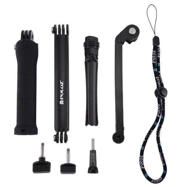 PULUZ 3-Way Grip Foldable Tripod Selfie-stick Extension Monopod for GoPro, Insta360 ONE R, DJI Osmo Action and Other Action Cameras, Length: 20-58cm - Image 13