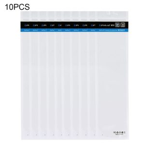 10 PCS PULUZ 34.5cm x 9cm Hang Hole Clear Front White Pearl Jewelry Zip Lock Packaging Bag (Size: S, Lengthened type)