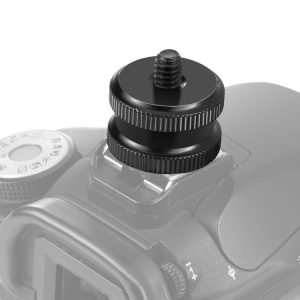 PULUZ Reinforced Hot Shoe 1 / 4 inch Screw Adapter with Double Nut for DSLR Cameras, GoPro HERO10 Black / HERO9 Black / HERO8 Black / HERO7 / 6 / 5 / 5 Session / 4 Session / 4 / 3+ / 3 / 2 / 1, Xiaoyi and Other Action Cameras