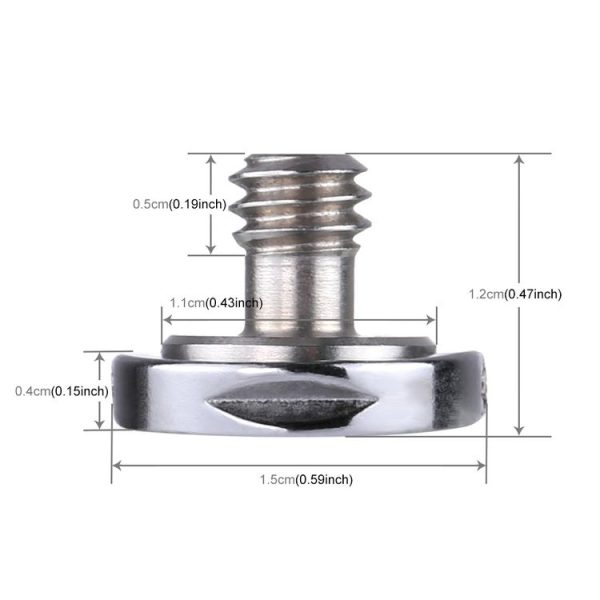 PULUZ 1 / 4 inch Male Thread Screw with C-Ring for Quick Release, Tripod Mount - Image 3