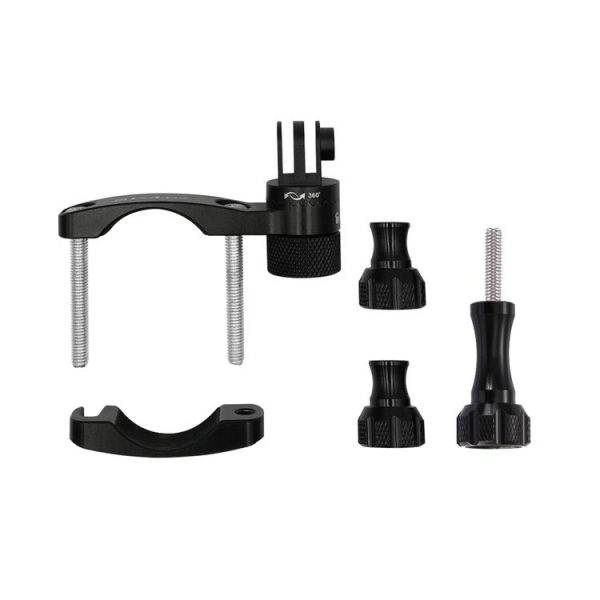 PULUZ 360 Degree Rotation Bike Aluminum Handlebar Adapter Mount with Screw for GoPro, Insta360, DJI and Other Action Cameras (Black) - Image 6