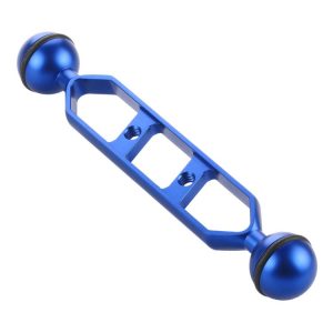 PULUZ 7.0 inch 17.7cm Aluminum Alloy Dual Balls Arm, Ball Diameter: 25mm (Blue)