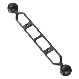 PULUZ 9.0 inch 22.8cm Aluminum Alloy Dual Balls Arm, Ball Diameter: 25mm (Black)