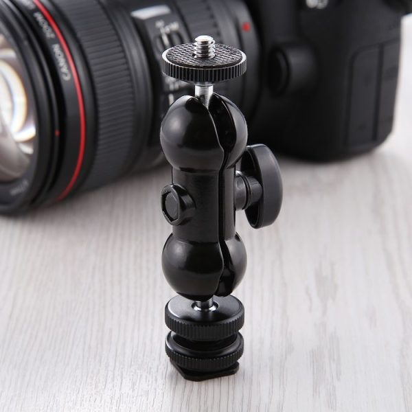 PULUZ Flash Hot Shoe Swivel Ball Head 1 / 4 inch Tripod Screw Magic Arm with Lock - Image 7