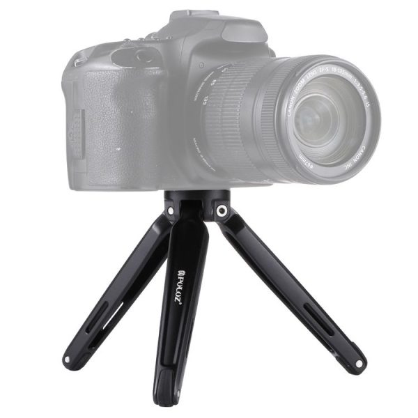 PULUZ Pocket Mini Metal Desktop Tripod Mount with 1 / 4 inch to 3 / 8 inch Thread Adapter Screw for DSLR & Digital Cameras, Adjustable Height: 4.5-15cm, Max Load: 20kg (Black)