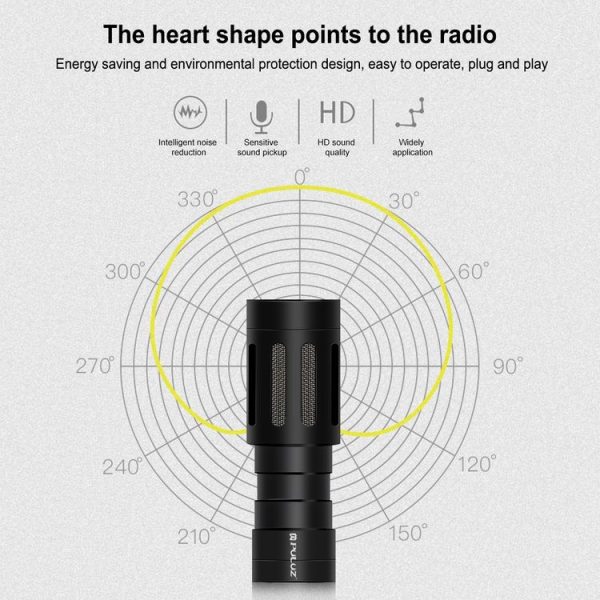 PULUZ Professional Interview Condenser Video Shotgun Microphone with 3.5mm Audio Cable for DSLR & DV Camcorder - Image 6