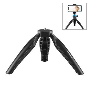 PULUZ Simple Mini ABS Desktop Tripod Mount with 1 / 4 inch Screw for DSLR & Digital Cameras, Working Height: 9cm (Black)