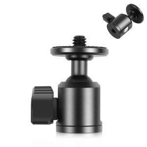 PULUZ 1 / 4 inch Inner Screw Metal Tripod Ball Head Adapter with Knob Lock (Black)