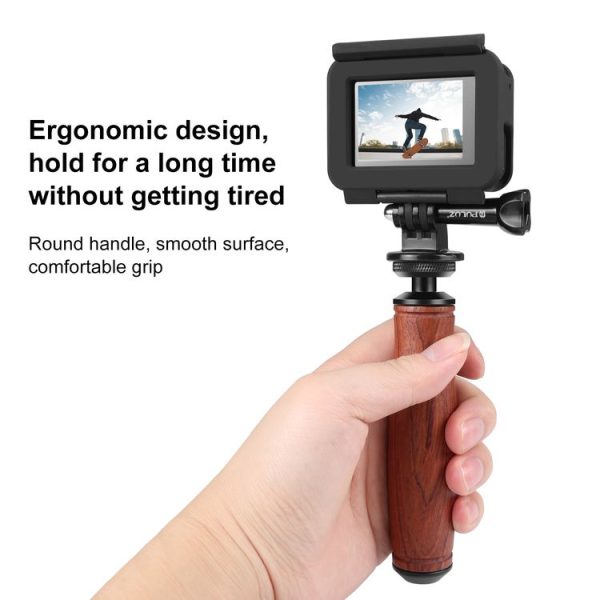 PULUZ Wooden Handle Camera Grip Stabilizer Handgrip - Image 4