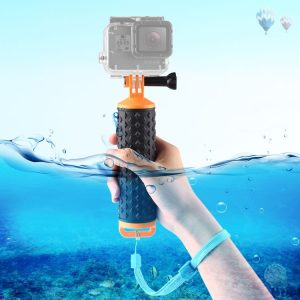 PULUZ Floating Handle Hand Grip Buoyancy Rods with Strap for GoPro HERO10 Black / HERO9 Black / HERO8 Black / HERO7 / 6 / 5 / 5 Session / 4 Session / 4 / 3+ / 3 / 2 / 1, Xiaoyi and Other Action Cameras (Orange)