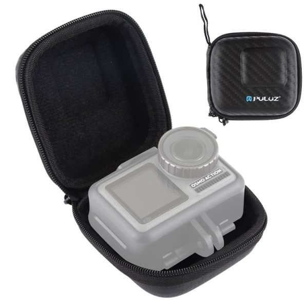 PULUZ Mini Portable Carbon Fiber Storage Bag for GoPro HERO13 Black / 12 Black / 11 Black / 10 Black / 9 Black and other Similar Size Cameras