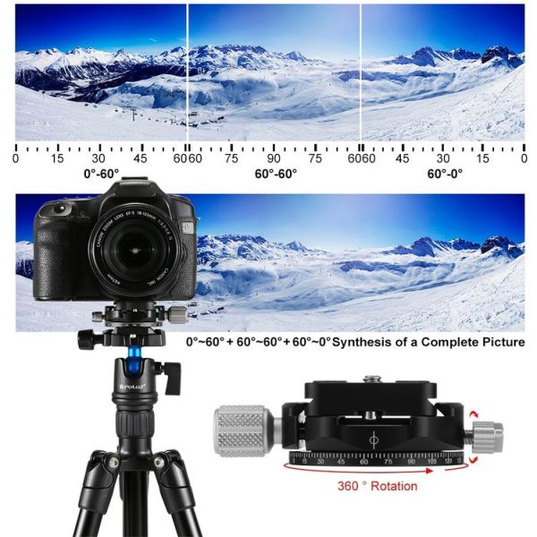PULUZ Aluminum Alloy Quick Release Plate for Panoramic Head (Grey) - Image 11