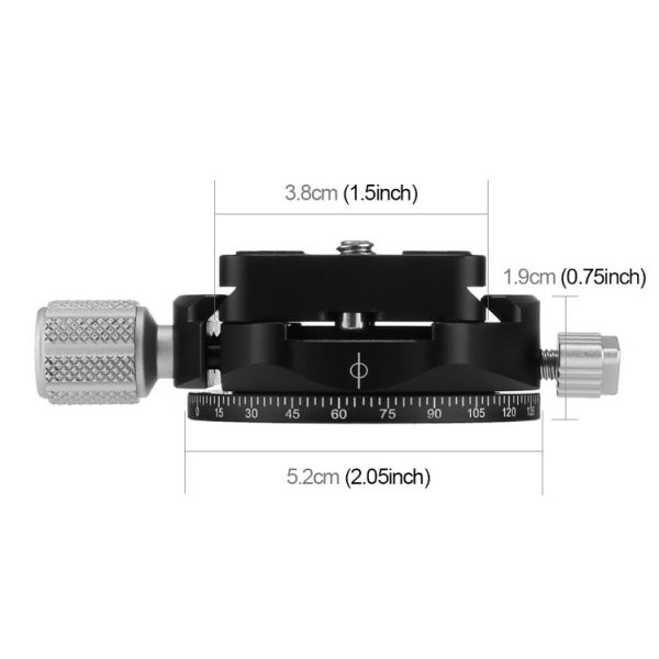 PULUZ Aluminum Alloy Quick Release Plate for Panoramic Head (Grey) - Image 4