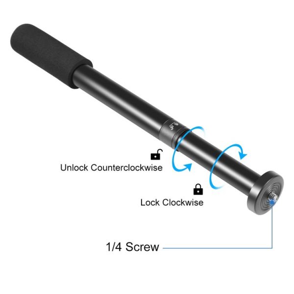 PULUZ Handheld Adjustable Aluminum Alloy Tripod Mount Monopod Extension Central Shaft Rod - Image 3