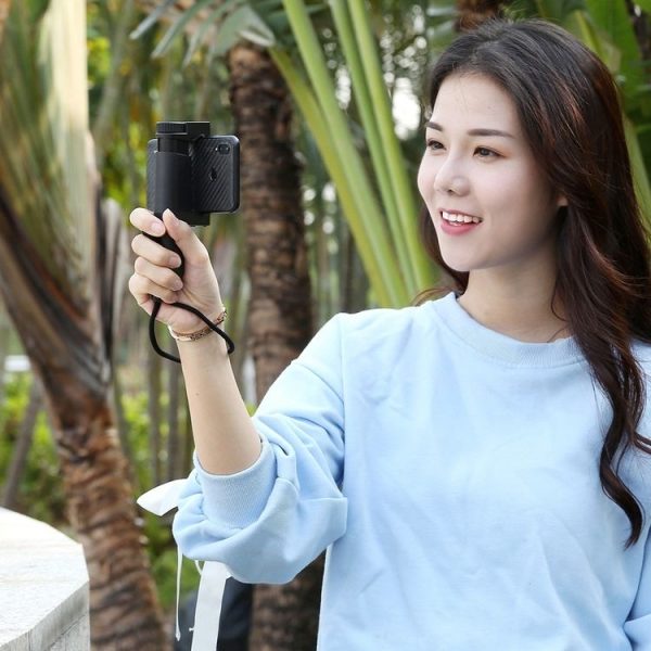 PULUZ Vlogging Live Broadcast Handheld Grip Selfie Rig Stabilizer ABS Tripod Adapter Mount with Cold Shoe Base & Wrist Strap - Image 9