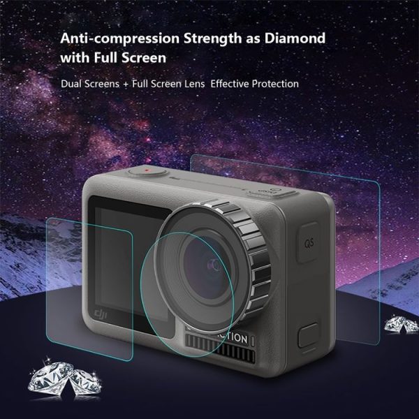 PULUZ Lens + Front and Back LCD Display 9H 2.5D Tempered Glass Film for DJI Osmo Action - Image 10