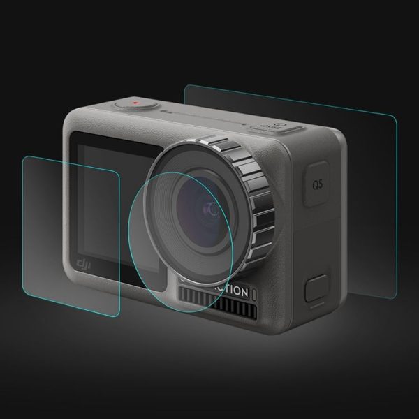 PULUZ Lens + Front and Back LCD Display 9H 2.5D Tempered Glass Film for DJI Osmo Action - Image 2