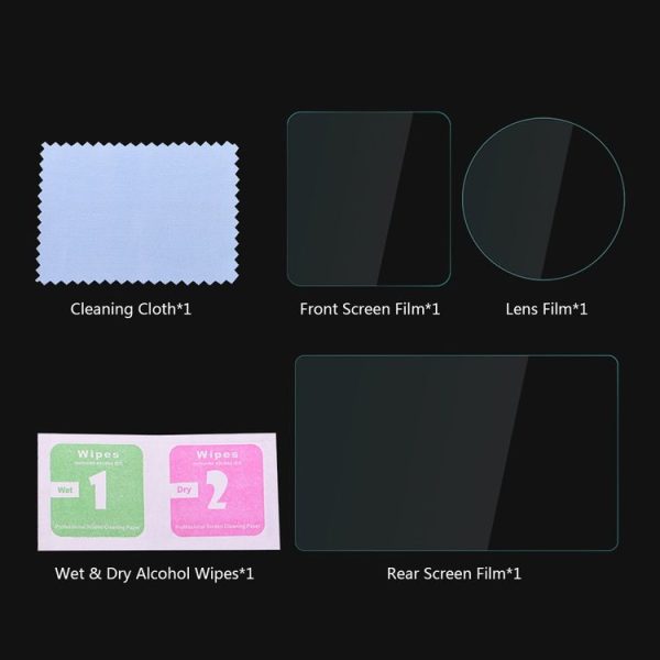 PULUZ Lens + Front and Back LCD Display 9H 2.5D Tempered Glass Film for DJI Osmo Action - Image 3