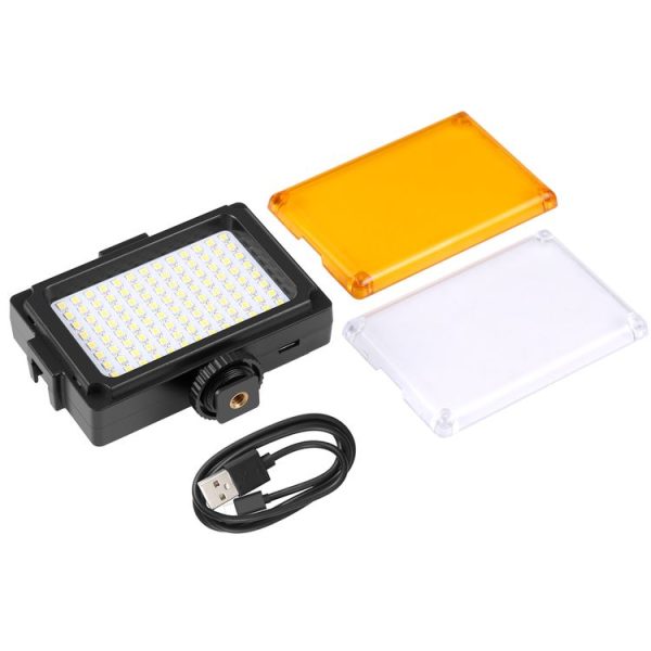 PULUZ Pocket 104 LED 1800LM Professional Vlogging Photography Video & Photo Studio Light with White and Orange Magnet Filters Light Panel for Canon, Nikon, DSLR Cameras - Image 11