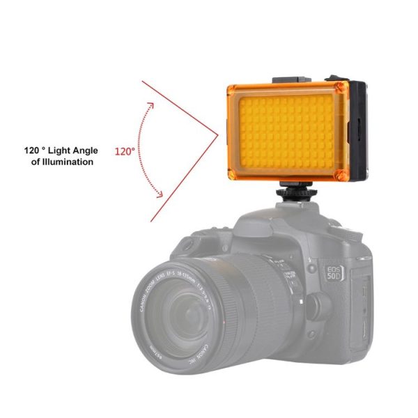 PULUZ Pocket 104 LED 1800LM Professional Vlogging Photography Video & Photo Studio Light with White and Orange Magnet Filters Light Panel for Canon, Nikon, DSLR Cameras - Image 4