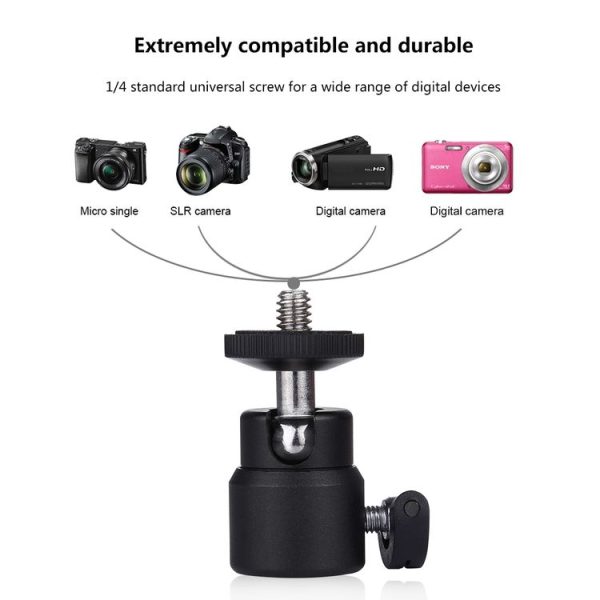 PULUZ 1 / 4 inch Screw Metal Tripod Ball Head Adapter with Lock - Image 6