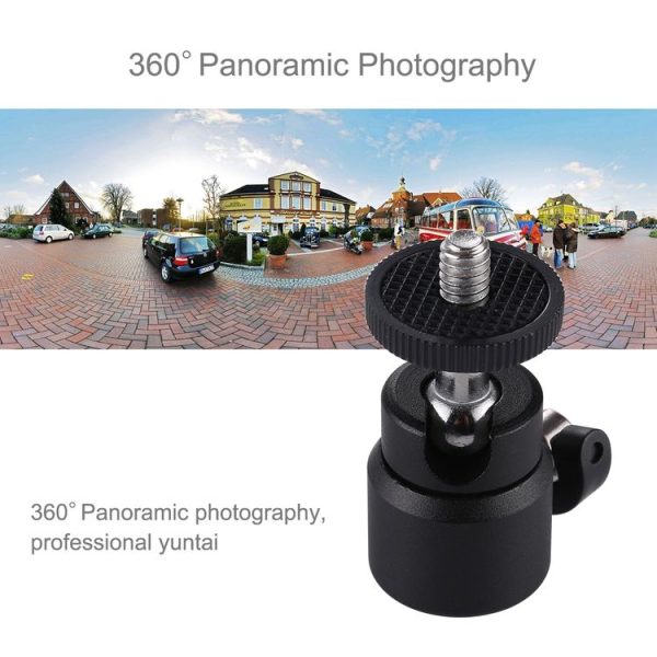 PULUZ 1 / 4 inch Screw Metal Tripod Ball Head Adapter with Lock - Image 7