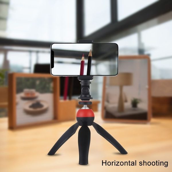 PULUZ 1 / 4 inch Screw Thread Cold Shoe Tripod Mount Adapter with Phone Clamp - Image 10
