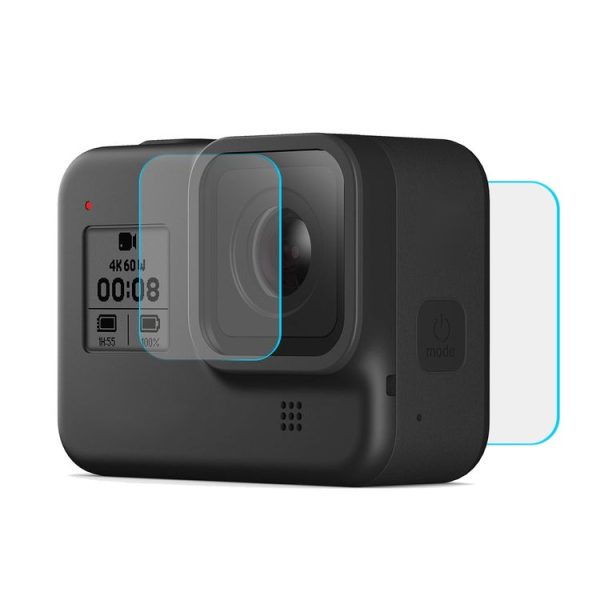 PULUZ for GoPro HERO8 Black Lens + LCD Display 9H 2.5D Tempered Glass Film - Image 2