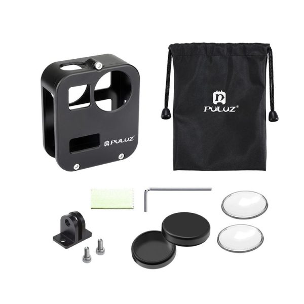 PULUZ Housing Shell CNC Aluminum Alloy Protective Cage for GoPro Max (Black) - Image 6