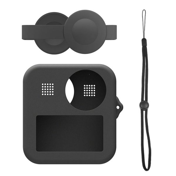 PULUZ for GoPro Max Dual Lens Caps Case + Body Silicone Protective Case (Black) - Image 5