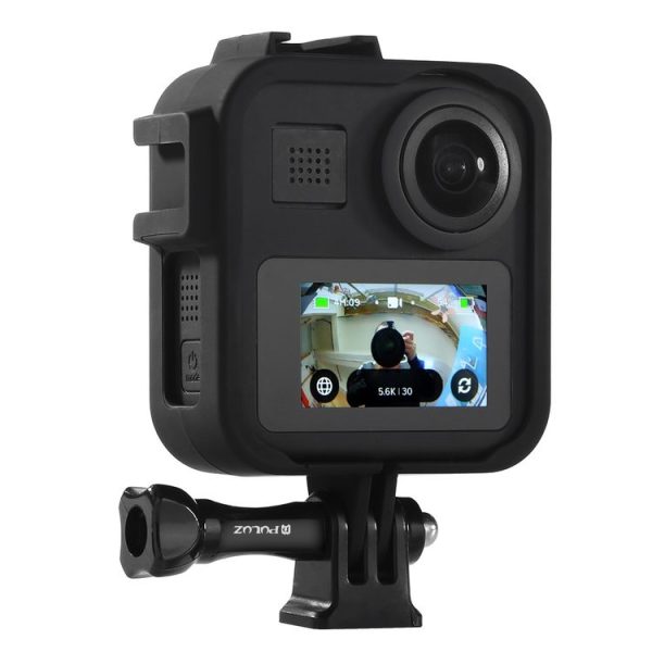 PULUZ ABS Plastic Shockproof Side Frame Mount Protective Case with Base & Long Screw for GoPro Max (Black) - Image 4