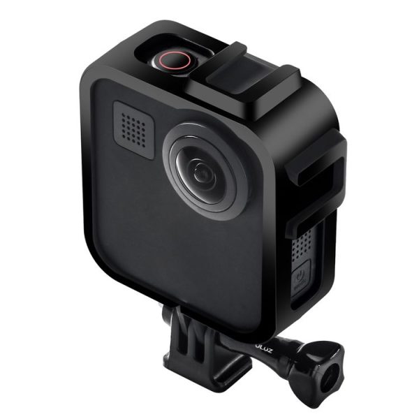PULUZ ABS Plastic Shockproof Side Frame Mount Protective Case with Base & Long Screw for GoPro Max (Black) - Image 6