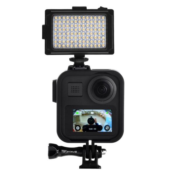 PULUZ ABS Plastic Shockproof Side Frame Mount Protective Case with Base & Long Screw for GoPro Max (Black) - Image 7