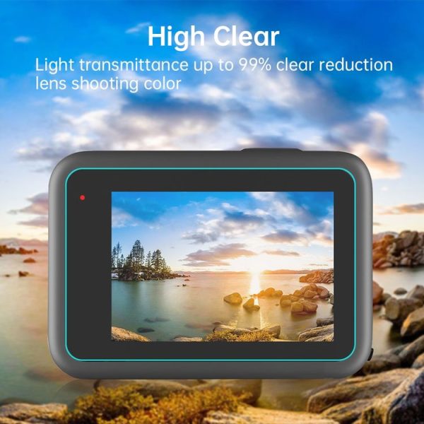 PULUZ for GoPro Hero12 Black / 11 Black / 10 Black / 9 Black Lens + LCD Display 9H 2.5D Tempered Glass Film - Image 4