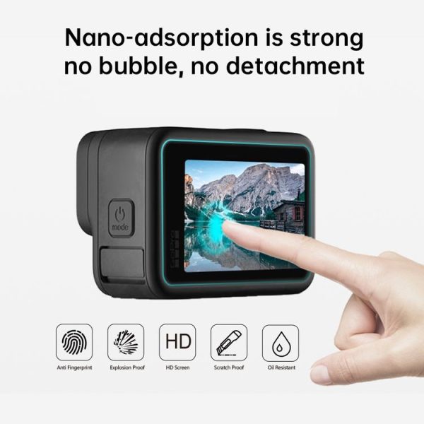 PULUZ for GoPro Hero12 Black / 11 Black / 10 Black / 9 Black Lens + LCD Display 9H 2.5D Tempered Glass Film - Image 6