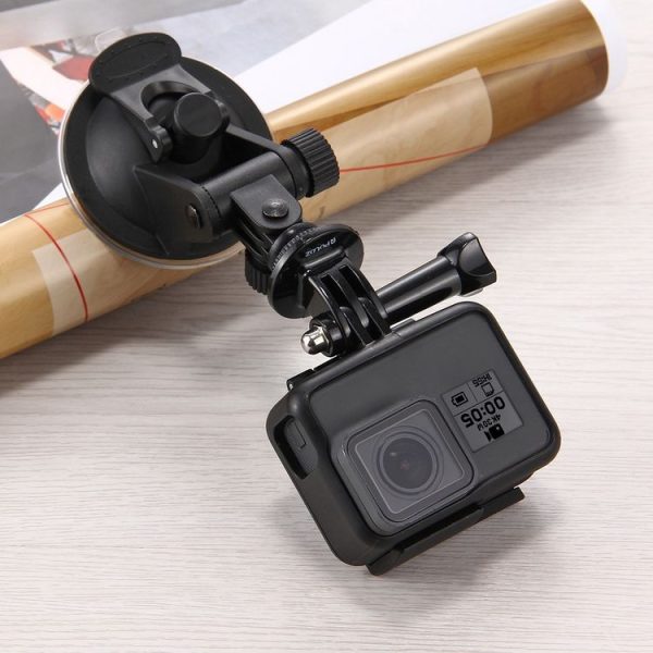 PULUZ Car Suction Cup Mount with Screw & Tripod Mount Adapter & Storage Bag for GoPro, Insta360, DJI and Other Action Cameras - Image 10