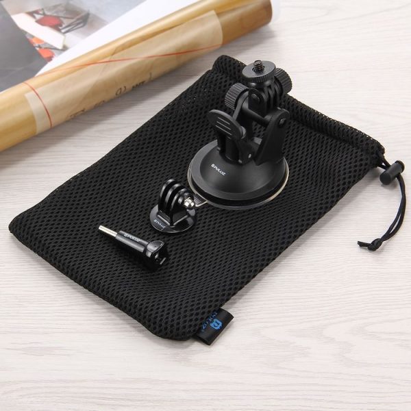 PULUZ Car Suction Cup Mount with Screw & Tripod Mount Adapter & Storage Bag for GoPro, Insta360, DJI and Other Action Cameras - Image 11