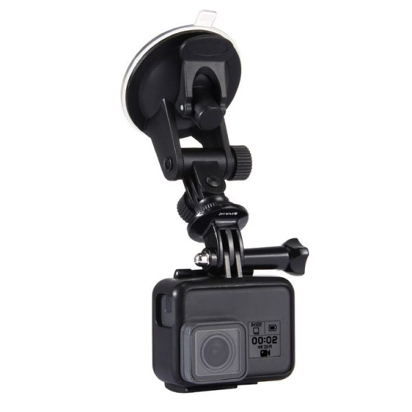 PULUZ Car Suction Cup Mount with Screw & Tripod Mount Adapter & Storage Bag for GoPro, Insta360, DJI and Other Action Cameras - Image 8