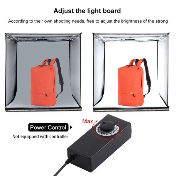 PULUZ 30W 1690LM 60 LEDs SMD 5730 5500K Aluminum Base Light Panel for 60cm Studio Tent - Image 8