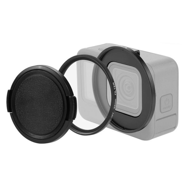 PULUZ 52mm UV Lens Filter for GoPro HERO12 Black / 11 Black Mini / 11 Black / 10 Black / 9 Black, with Adapter Ring
