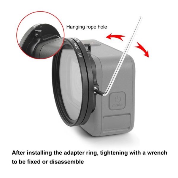 PULUZ 52mm UV Lens Filter for GoPro HERO12 Black / 11 Black Mini / 11 Black / 10 Black / 9 Black, with Adapter Ring - Image 3